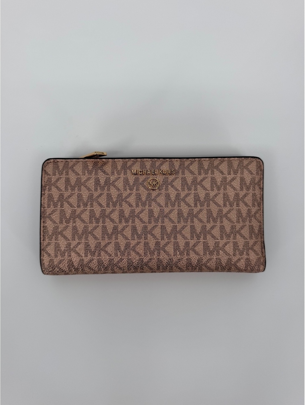 Michael Kors Brown Logo Zip-Around Wallet